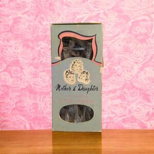 RARE Vintage House of Hamilton Mother & Daughter Plastic Curlers Clear 34 ct HTF